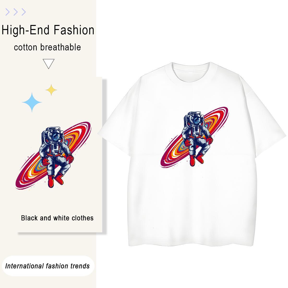 Designer Nice Woman Tshirt 230g Pure Cotton universe Street T Shirt For Woman Crew Neck Custom Print Oversized Tees