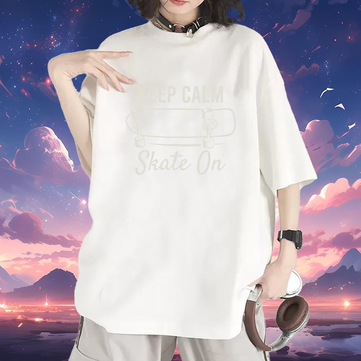 Unisex Couples T Shirts 100% Cotton 230g monogram Street T shirt Breathable Soft DIY Anime Printed Tops Shirt