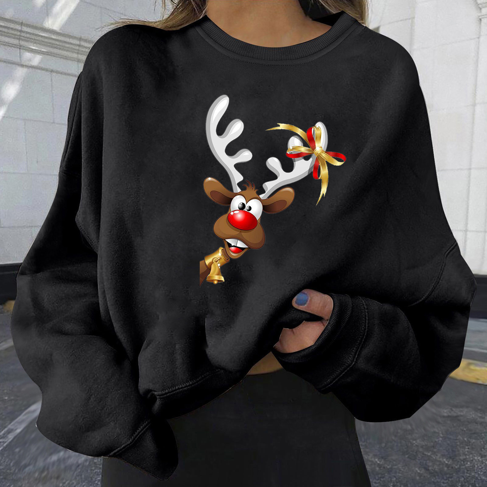 Personalized fashion print new plus size women's clothing loose fit dongdumaoyi