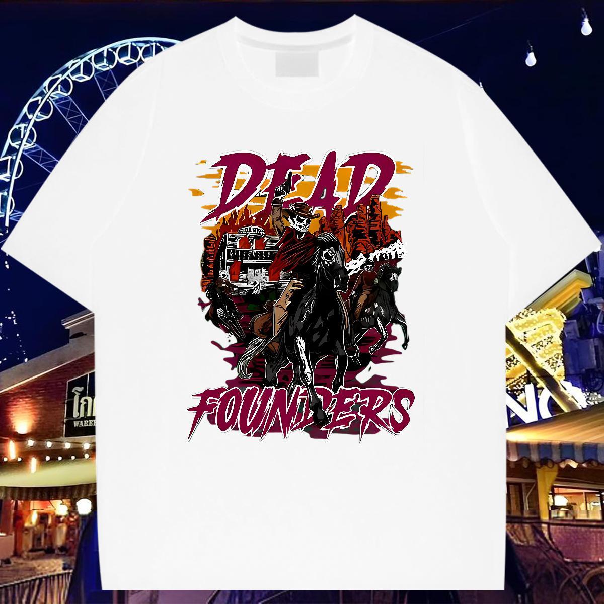 TOP Quality T-Shirts for Men 230g Pure Cotton skull Hip Hop Street Oversized 4XL Short Sleeve O-Neck Tshirts Fashion Tees