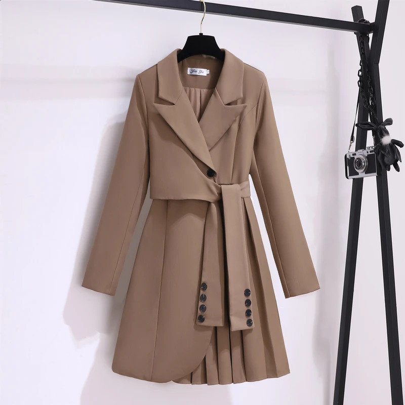 Womens French haute couture suit dress office womens business casual fashion with solid elegant jacket seasoning 240824