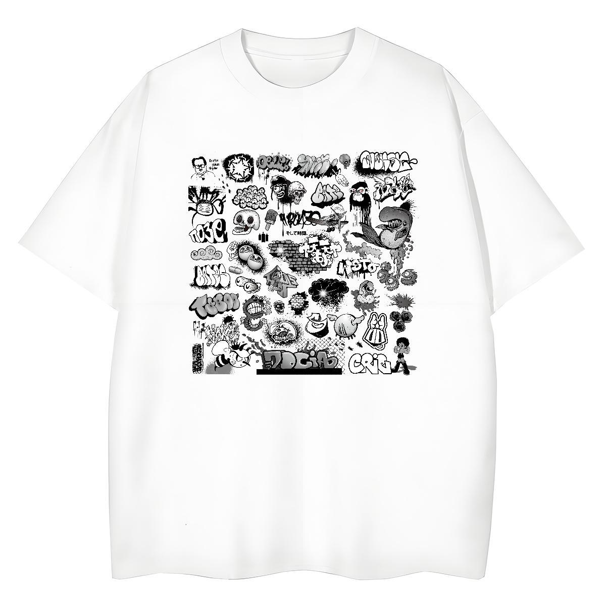 Popular Mens T Shirts 100% Cotton 230g skull Sports Casual Custom Printed O-Neck Short Sleeve Couples T Shirts New Arrival Clothes