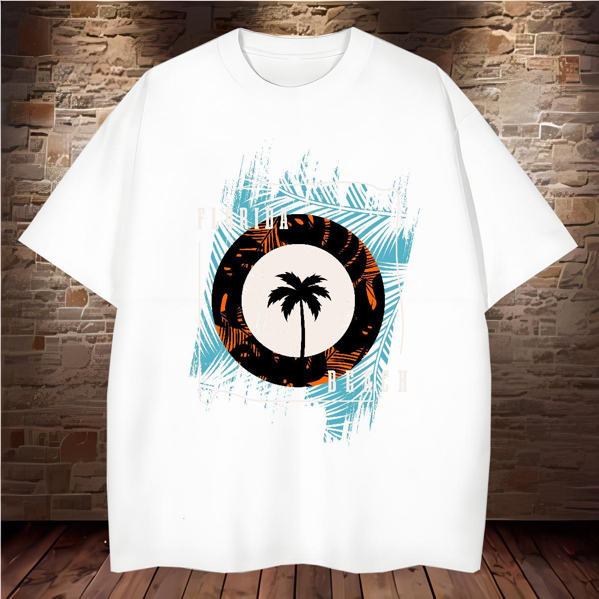 Popular T-Shirts 230g Cotton tree Daily Wear Plus Size Cartoon Breathable Soft Men Tshirts Free Shipping Clothings