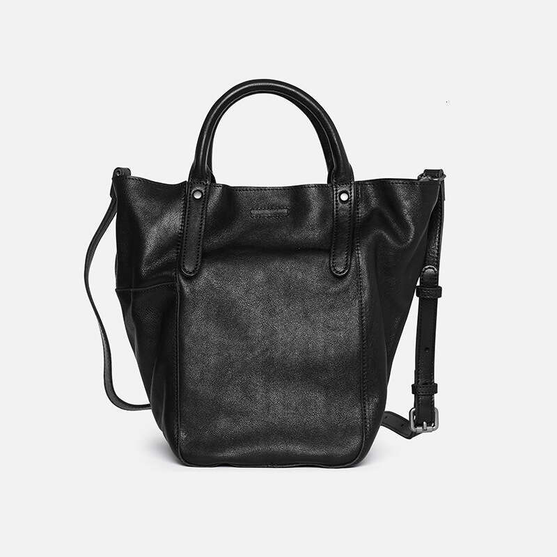 Large capacity fashionable vegetable tanned leather handbag bags, versatile tote bag, crossbody single shoulder women's bag 9158
