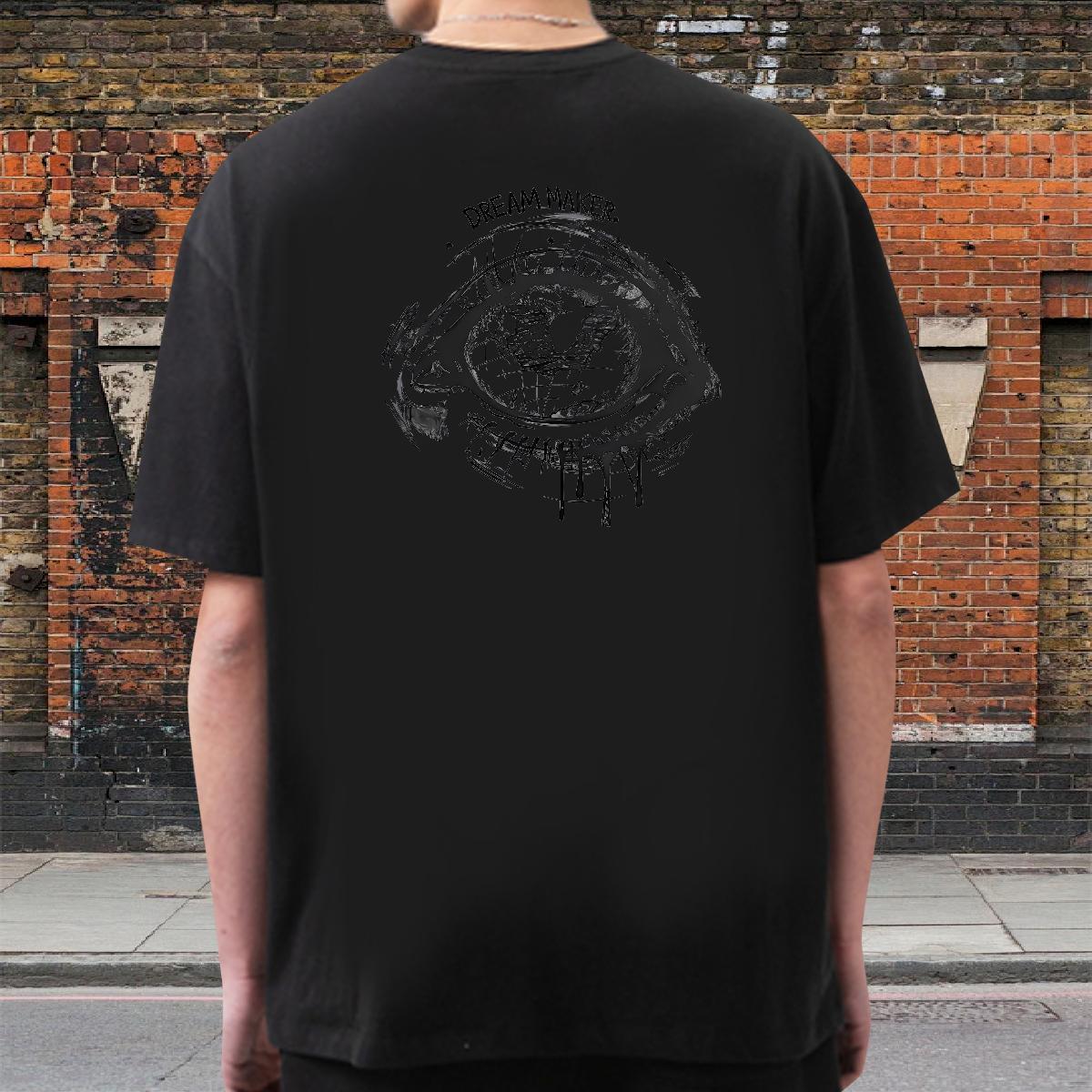 Soft T-Shirts for Men 230g 100% Cotton eyes Street Casual Graphic Crew Neck Breathable Men Tees Wholesale Tee Shirt
