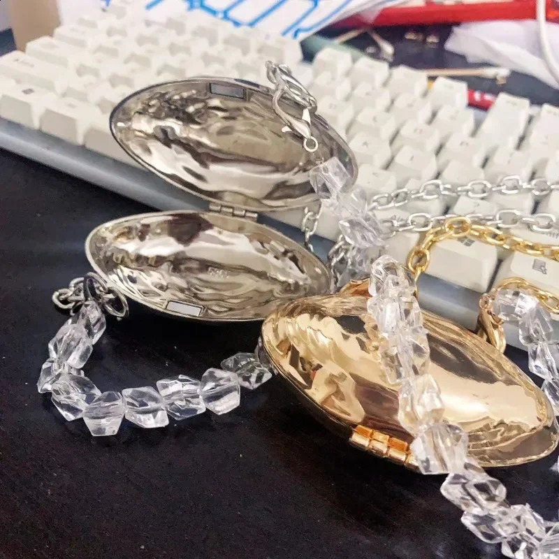 Mini Lipstick Bag Decorate Womens Shoulder Chain Crossbody Handbag and Purse Fashion Shell Bags Female Clutch 240824Z