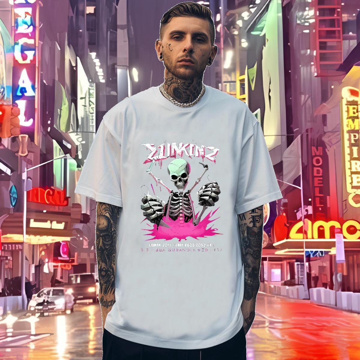 Designer T Shirt For Man 230g Cotton skull Street Casual Oversized 4XL Breathable Crew Neck Couples T Shirts Designer Fashion Tees Shirts