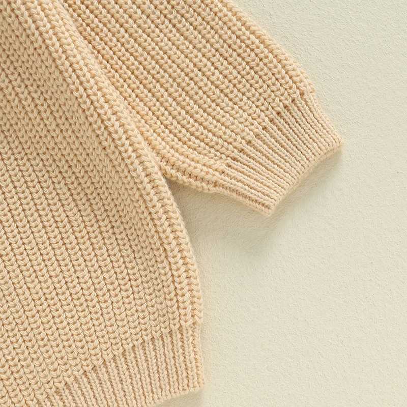 Baby girl boy knitted long sleeved autumn winter sweater letter pumpkin flower casual top childrens Halloween costume 0-3YW240824