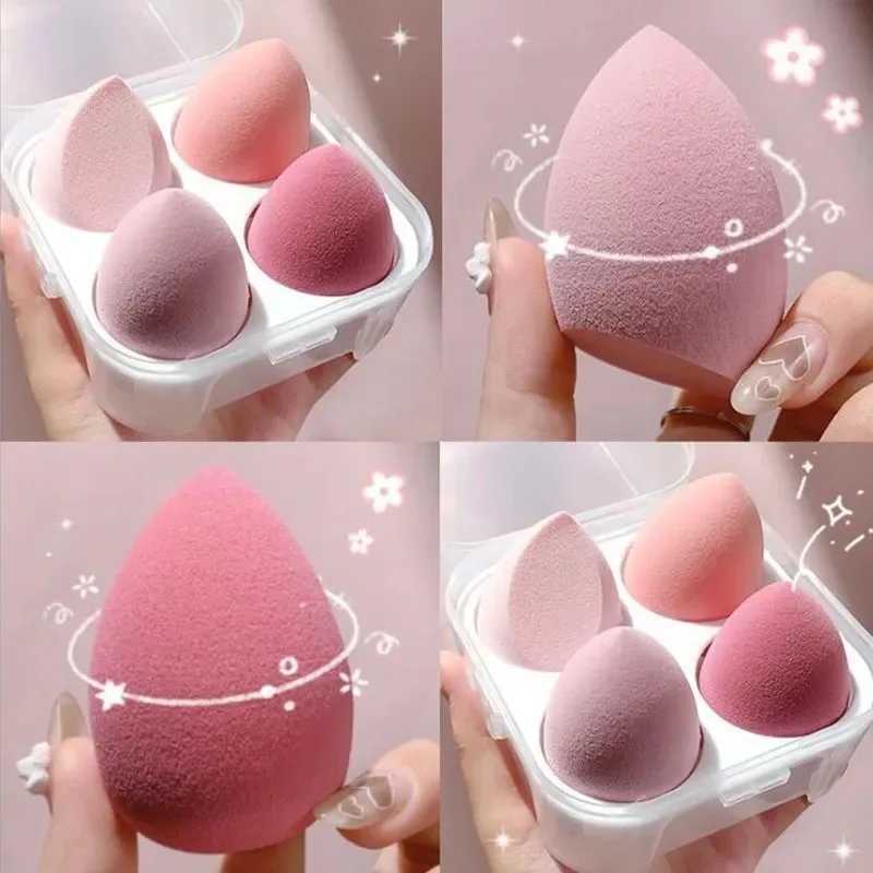 4 pieces of colored makeup sponge pads basic powder sponge beauty egg makeup blender makeup puffs womens makeup and beauty tools M240826