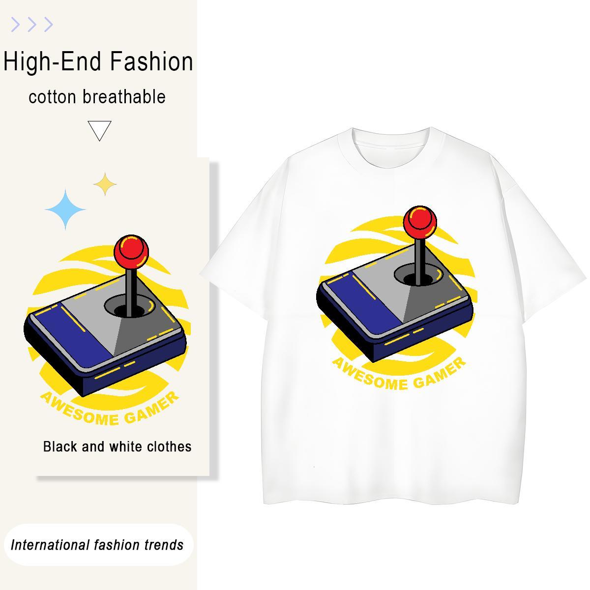 Loose T-Shirts for Men 230g Cotton tool Hip Hop White Plus Size Breathable Short Sleeve Tshirts Factory Direct Clothings