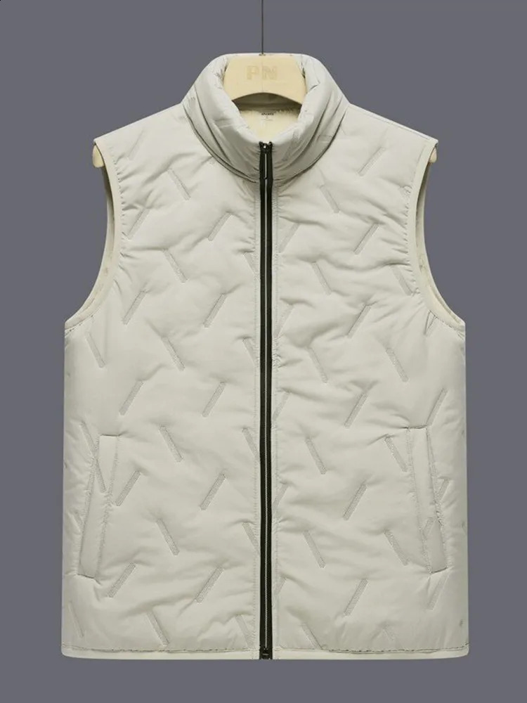 2024 Autumn and Winter Fashion Cashmere Thickened warm Cotton Vest Mens Casual Loose Comfortable Large Size Coat M-5XL 240824