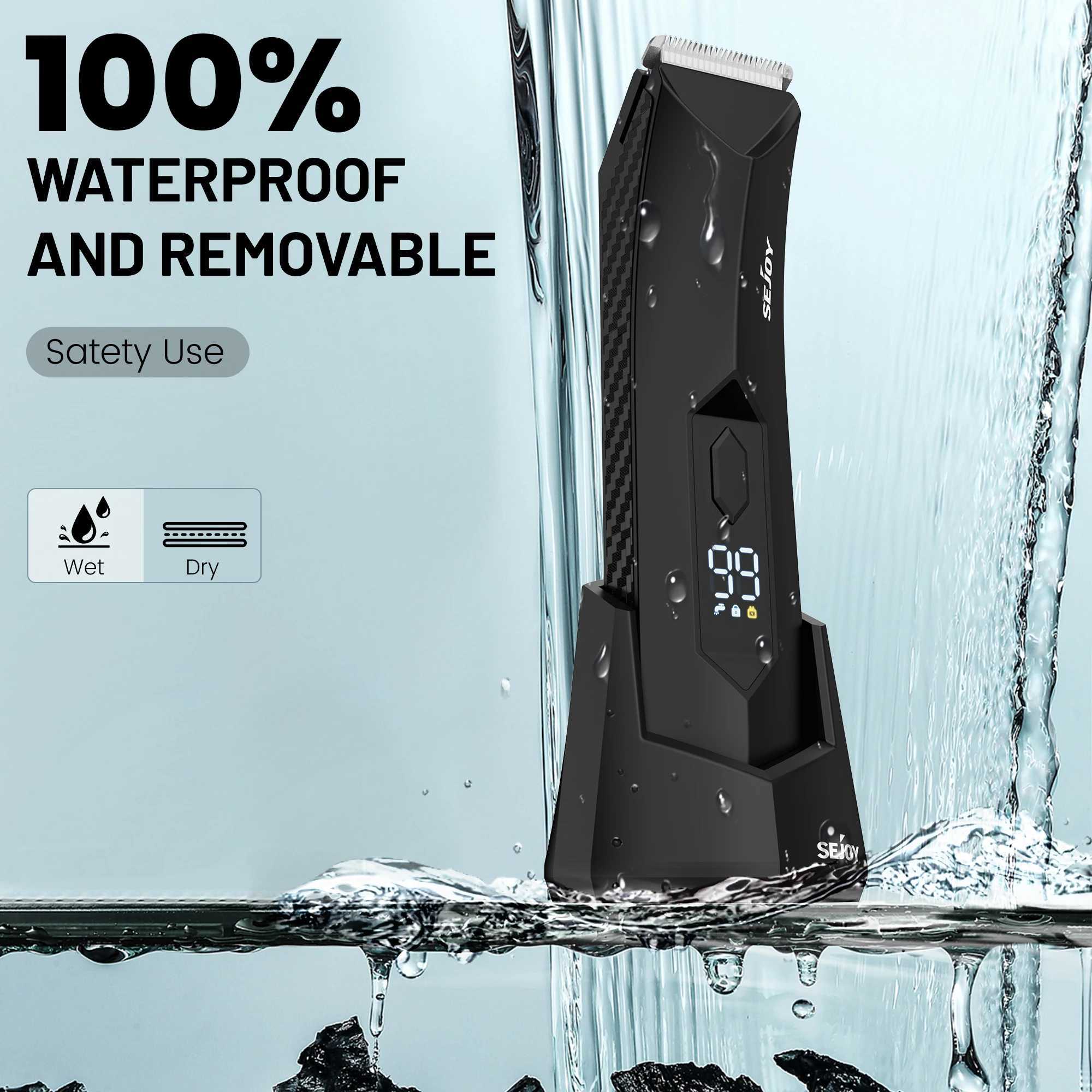 SEJOY Hair Trimmer Men Facial Beard Body Grooming Kits Electric Hair Clipper Nose Ear Trimer Rechargeable W241227