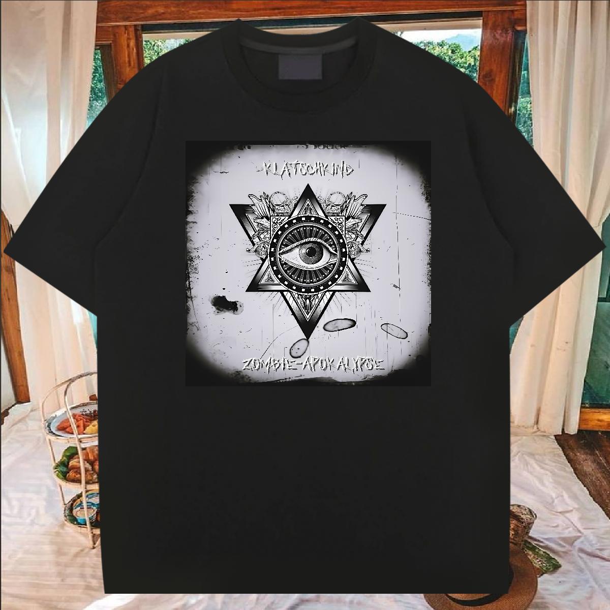 Free Shipping T Shirts Men 230g Cotton eye of the devil Street Wear Custom Print Plus Size Crew Neck Breathable Men Tops Tees DIY Customized Tees Shir