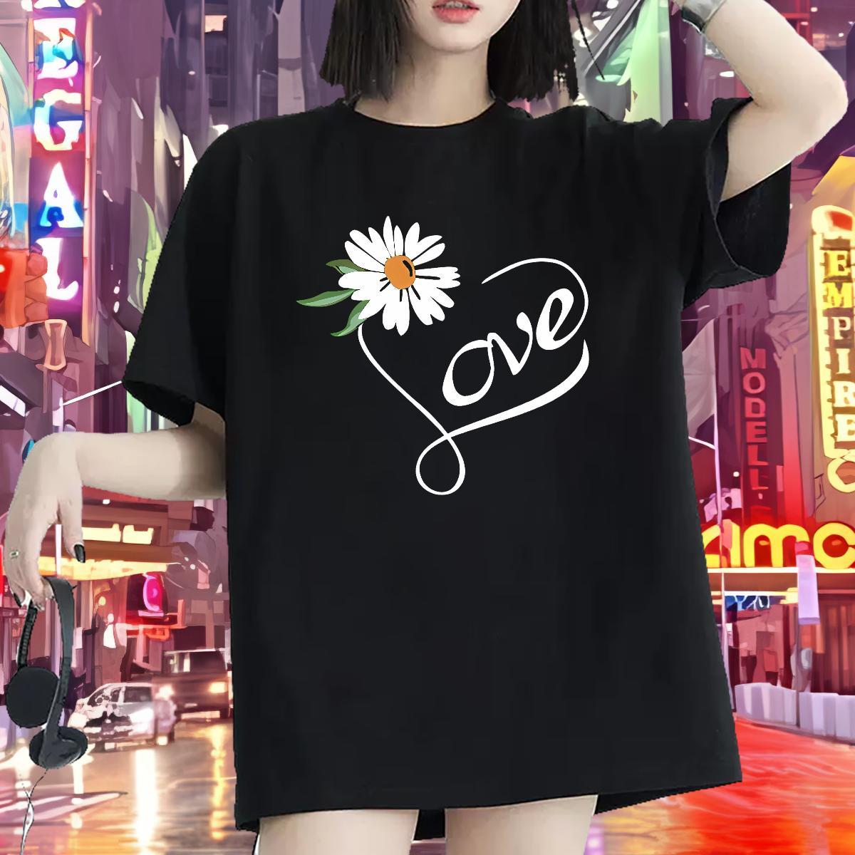 Female Tshirt for Man Woman 230g Pure Cotton letter Daily Outfit T-Shirts Breathable Graphic Tee Shirt