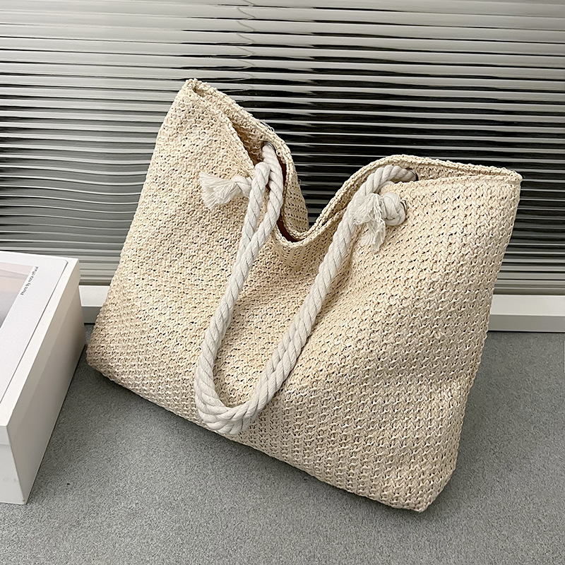 Women Bag New Trendy Fashion Straw Bag Large Capacity Shoulder Bag Tote Bag Woven Handbag Free shipping