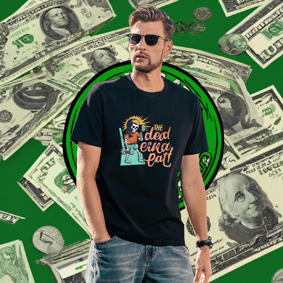 Cool T Shirts Men 100% Cotton 230g skull Spring Summer Black Oversized Crew Neck Breathable Men Tshirts Customized Tees