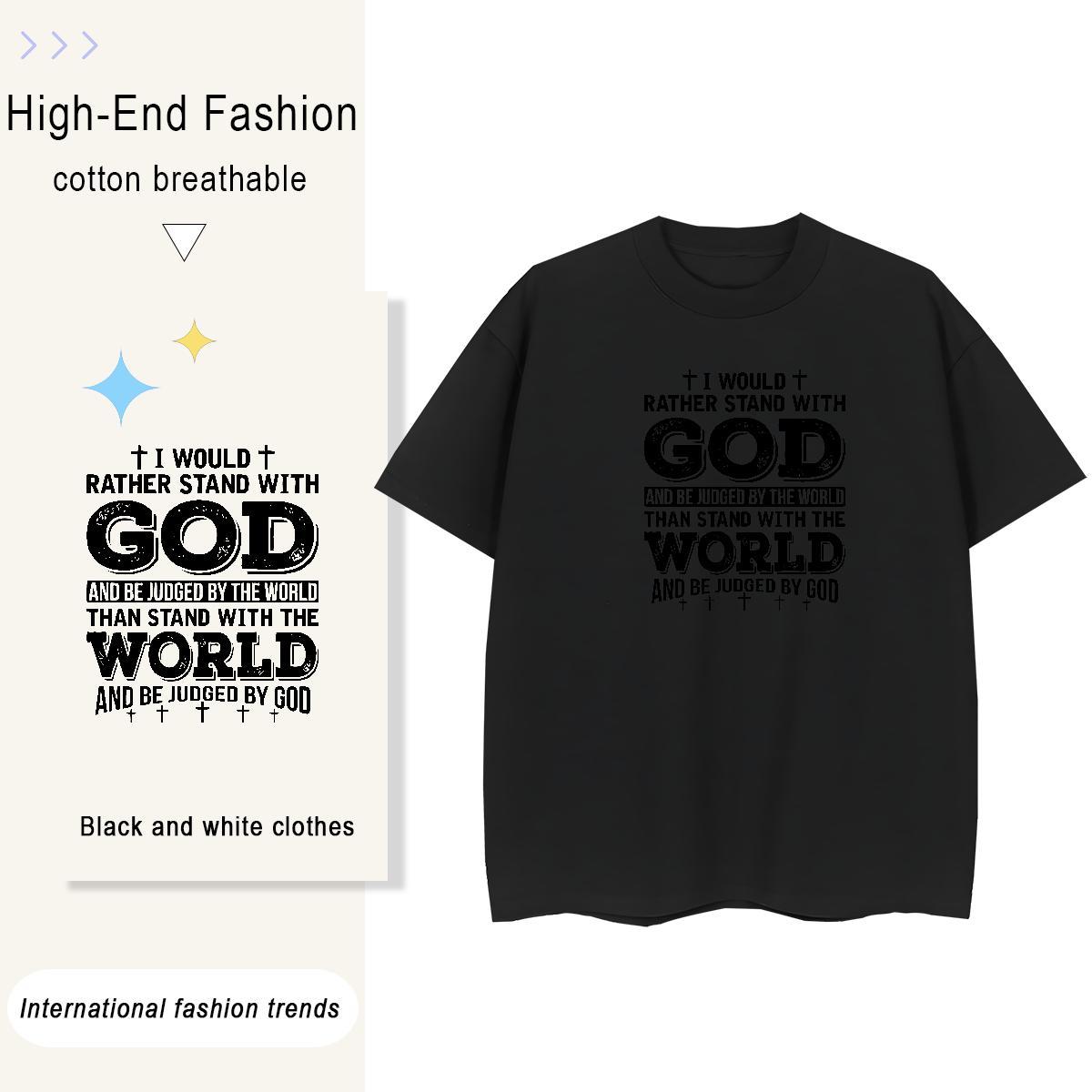Lady Tshirt for Man Woman 230g 100% Cotton letter Sports Street Wear T Shirts Women Breathable Anime Tops
