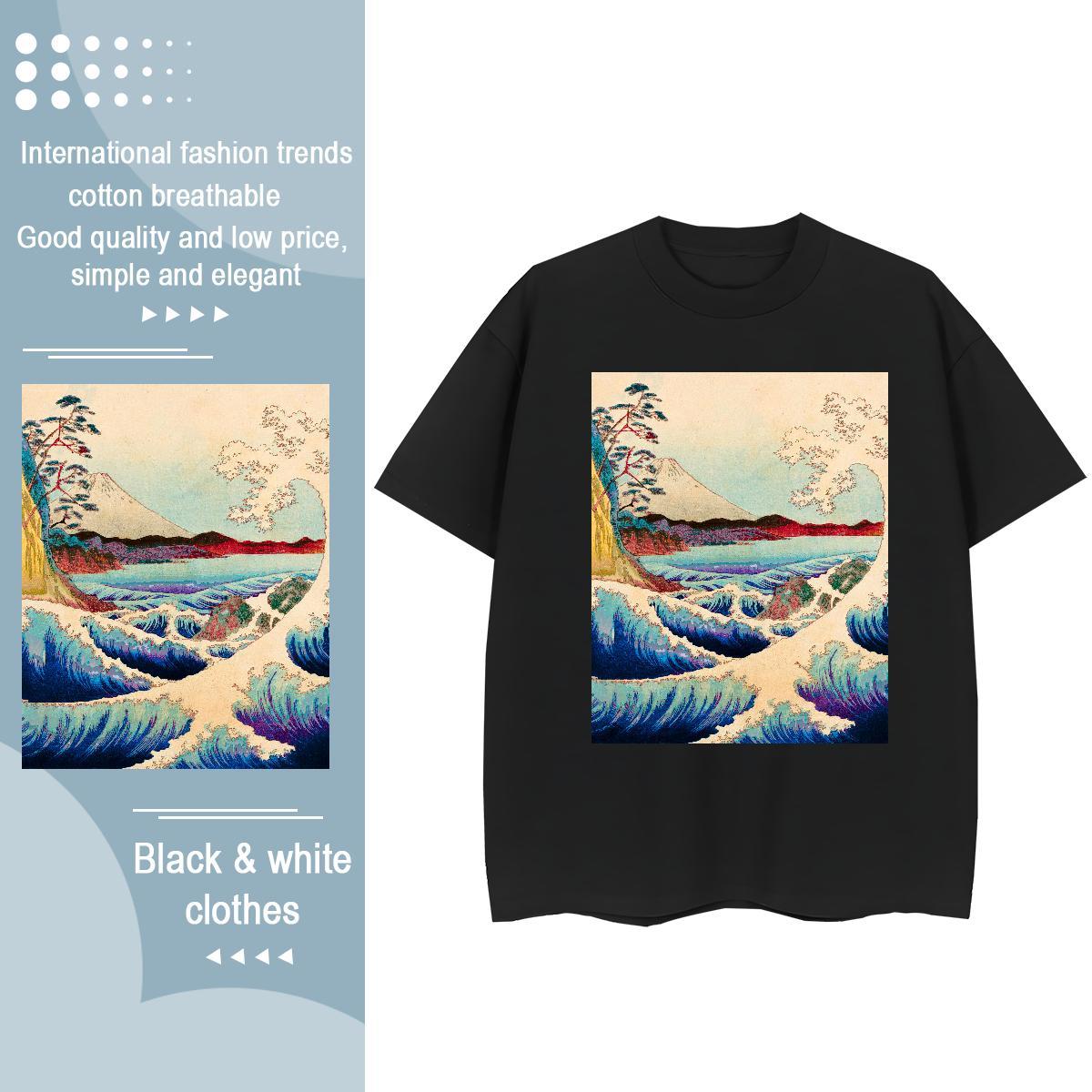 Unisex Unisex Tshirts 230g Cotton mountains Summer Casual Woman T Shirts Breathable Short Sleeve Custom Print Oversized Top Shirts
