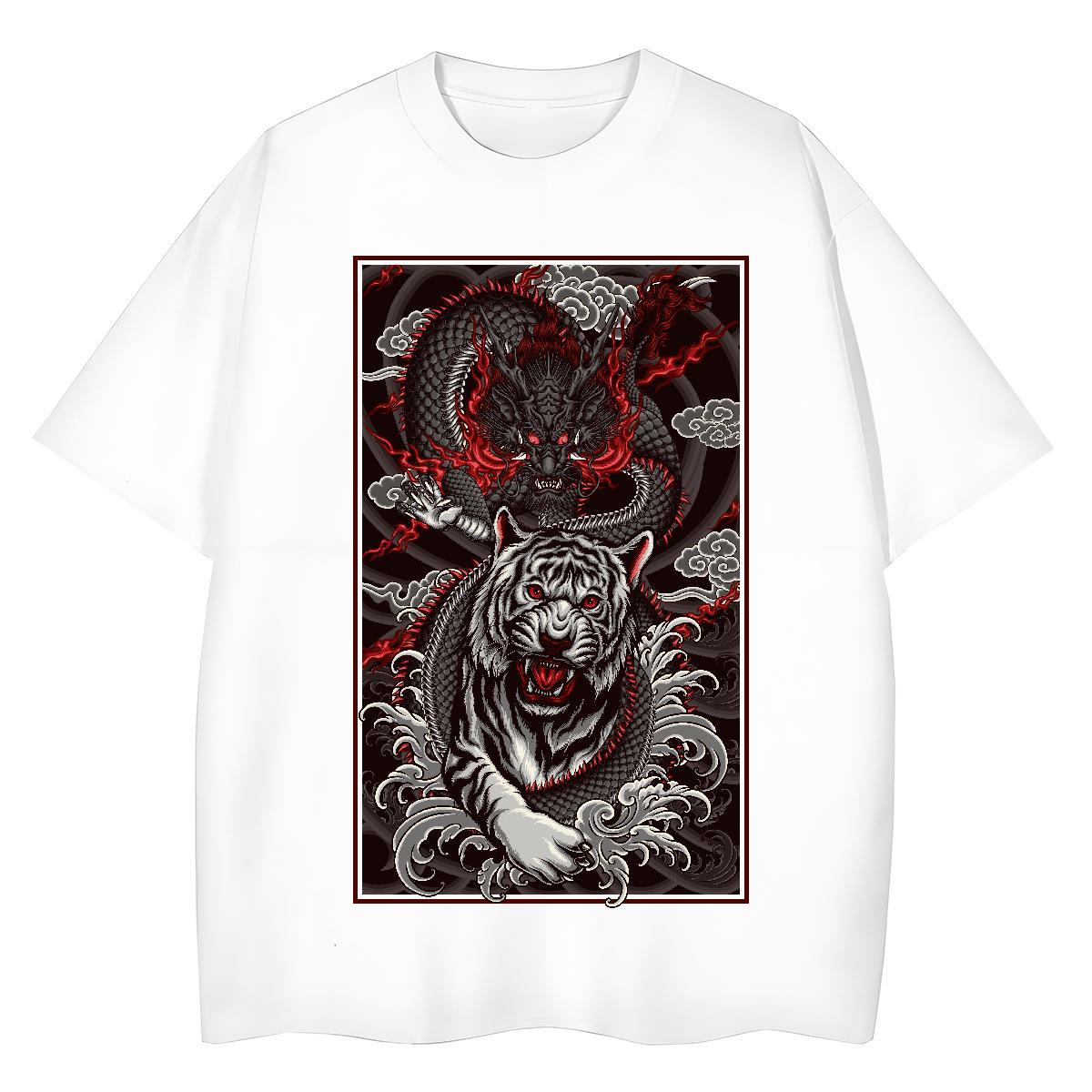 Designer T-Shirts for Men 100% Cotton 230g ferocity Street Casual Plus Size Custom Breathable Men Clothes T-Shirt 2024 New Top Tees