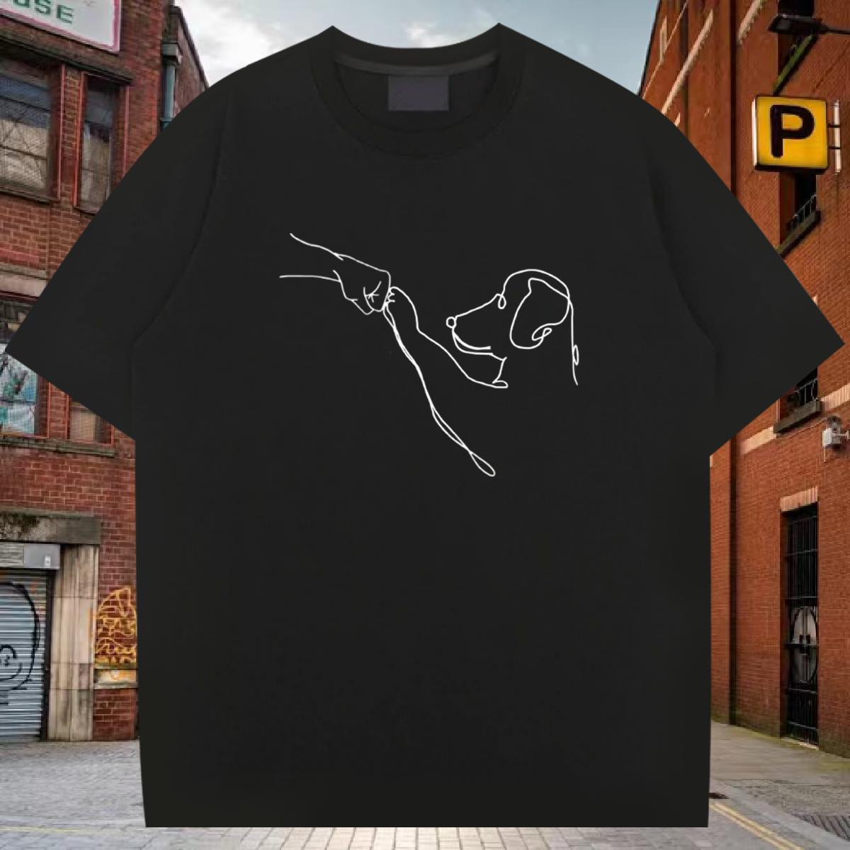 Classic T-Shirts 230g Pure Cotton letter Daily Wear Skull Breathable Crew Neck Couples T Shirts Fashion Designer Tops Shirt