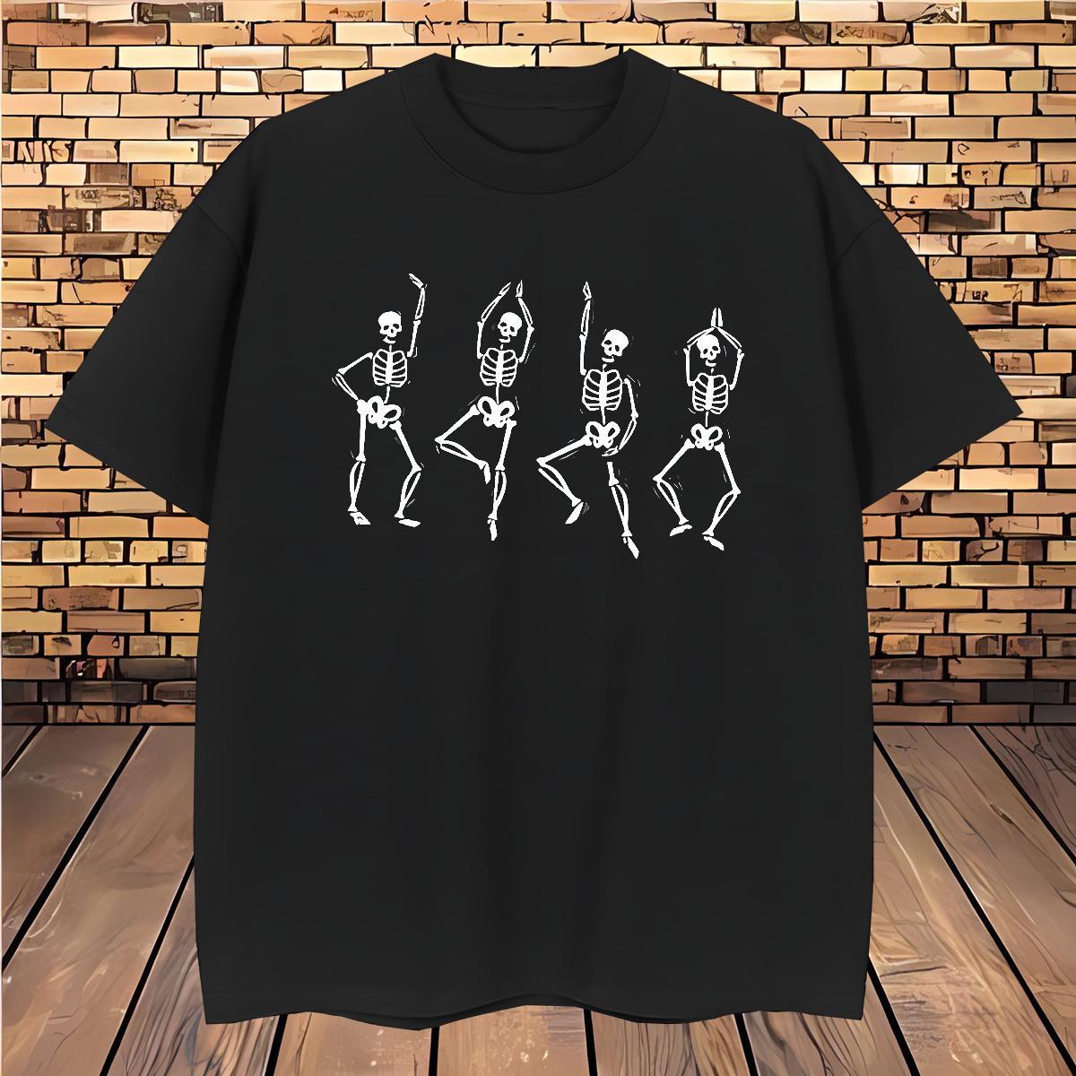 Popular Man T Shirts 230g Pure Cotton dance Casual Daily Wear Black White Crew Neck Breathable Men Tops Tees 2024 Designer Clothes