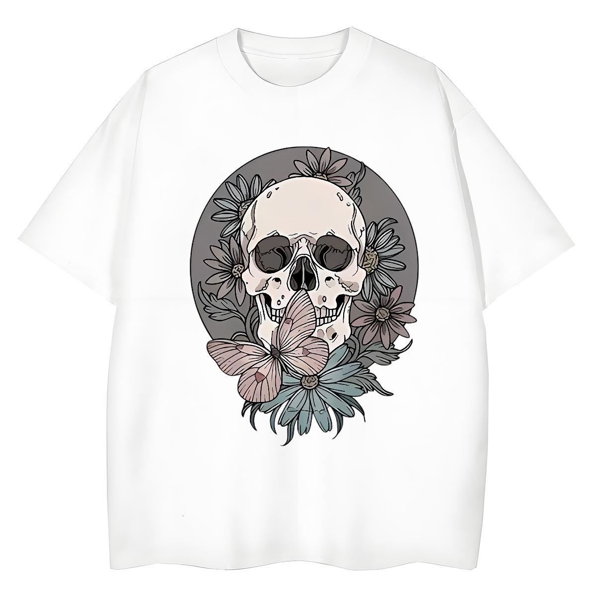 Cool Design T Shirts Men 230g Pure Cotton butterfly Daily Outfit DIY Anime Breathable Short Sleeve Tshirts Designer Fashion Wear