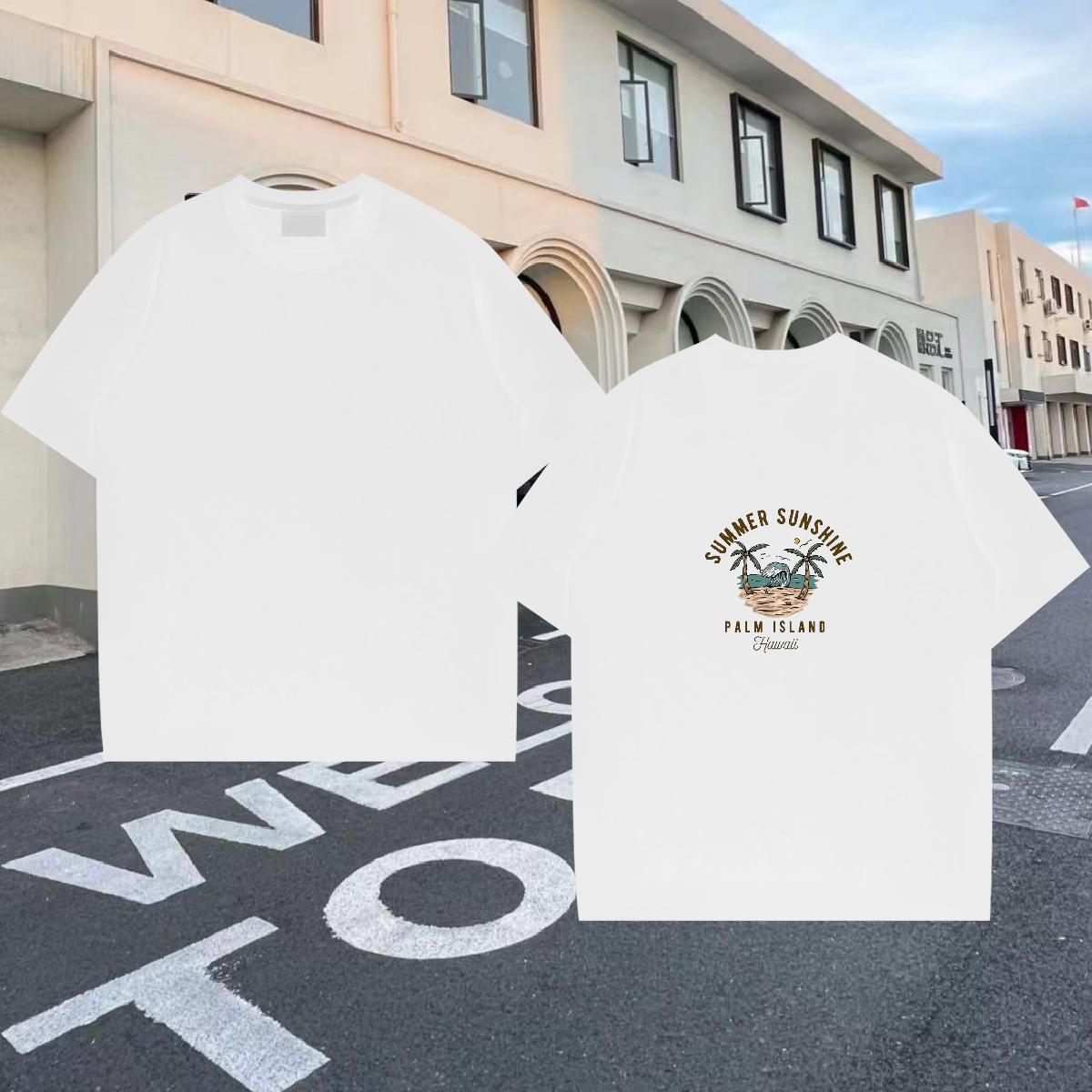 Designer Men T Shirts 230g Cotton tree Casual Daily Wear Graphic Breathable Short Sleeve Men Clothes T-Shirt 2024 DIY Tops