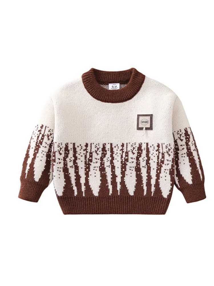Childrens sweater boys knitting designer autumn and winter skydivingW240824