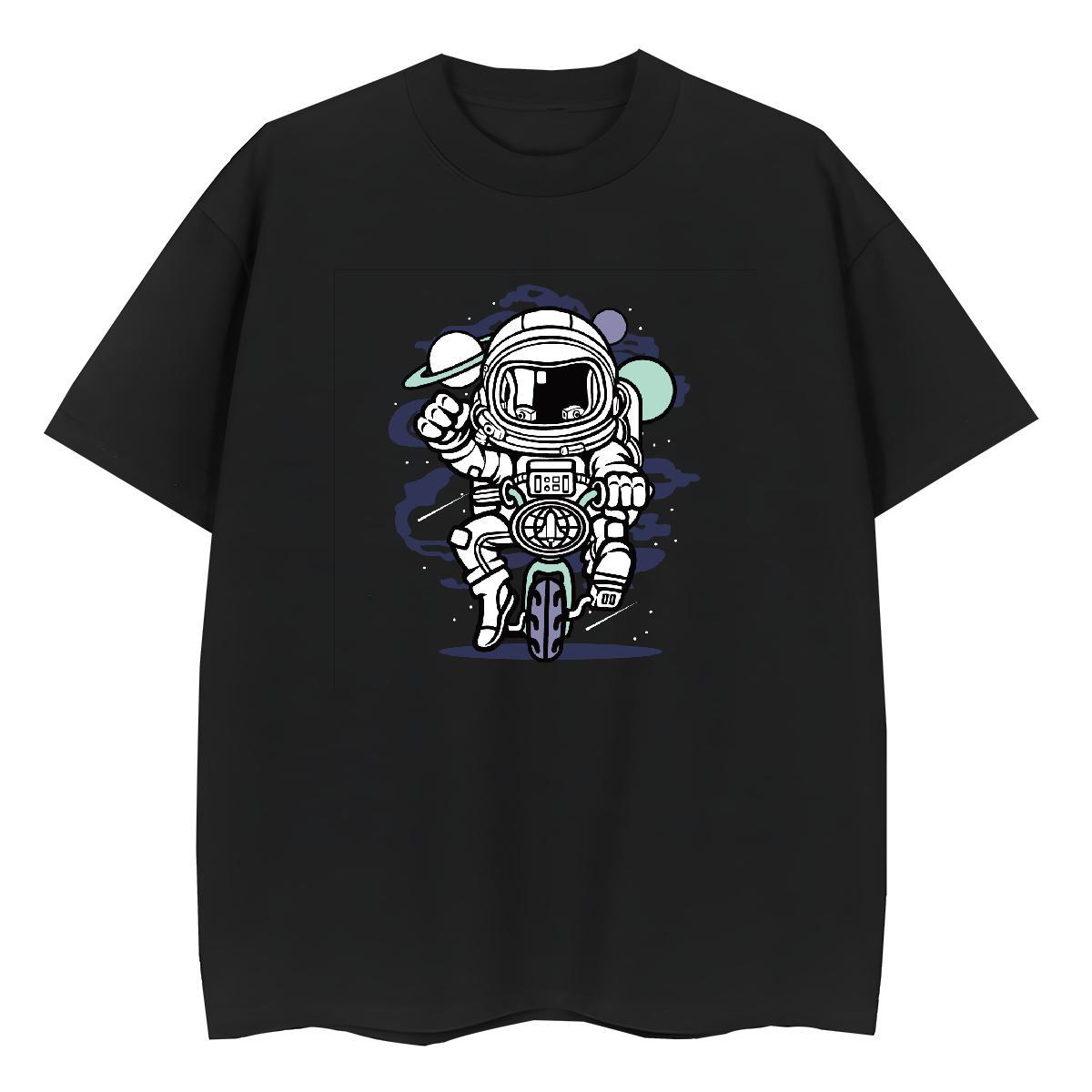 5A Unisex Tshirts 230g 100% Cotton cosmonaut Hip Hop Womens T Shirts Round Neck Short Sleeve Custom Print Oversized Clothes