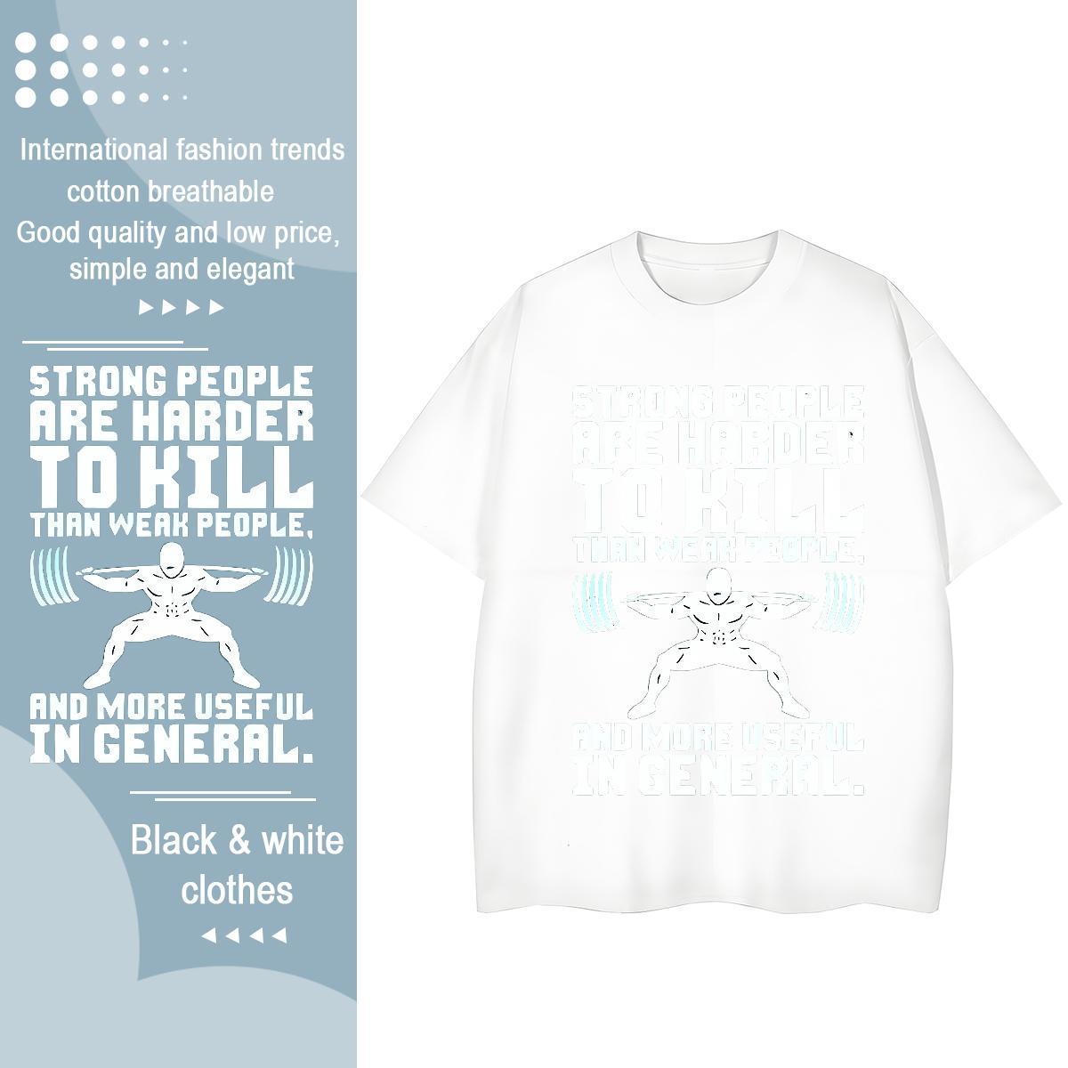 Popular Women Tshirts 100% Cotton 230g letter Street Wear T-Shirts O-Neck Short Sleeve DIY Anime Printed Polos