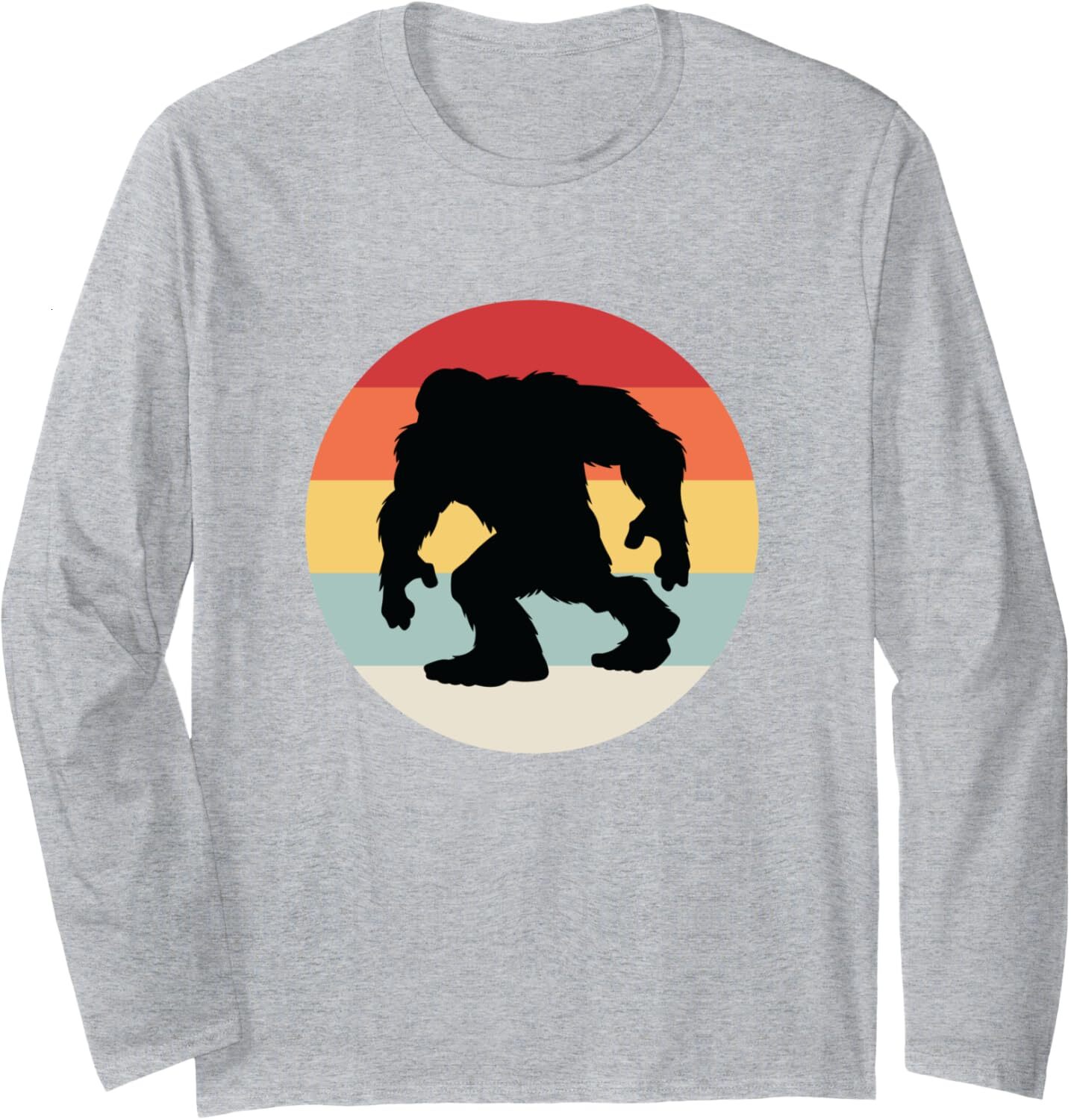 Long Sleeve Shirts for Men sweatshirt Vintage Retro Bigfoot Yeti Monster Lovers Funny Gift Long Sleeve Tee Streetwear Casual tops clothes