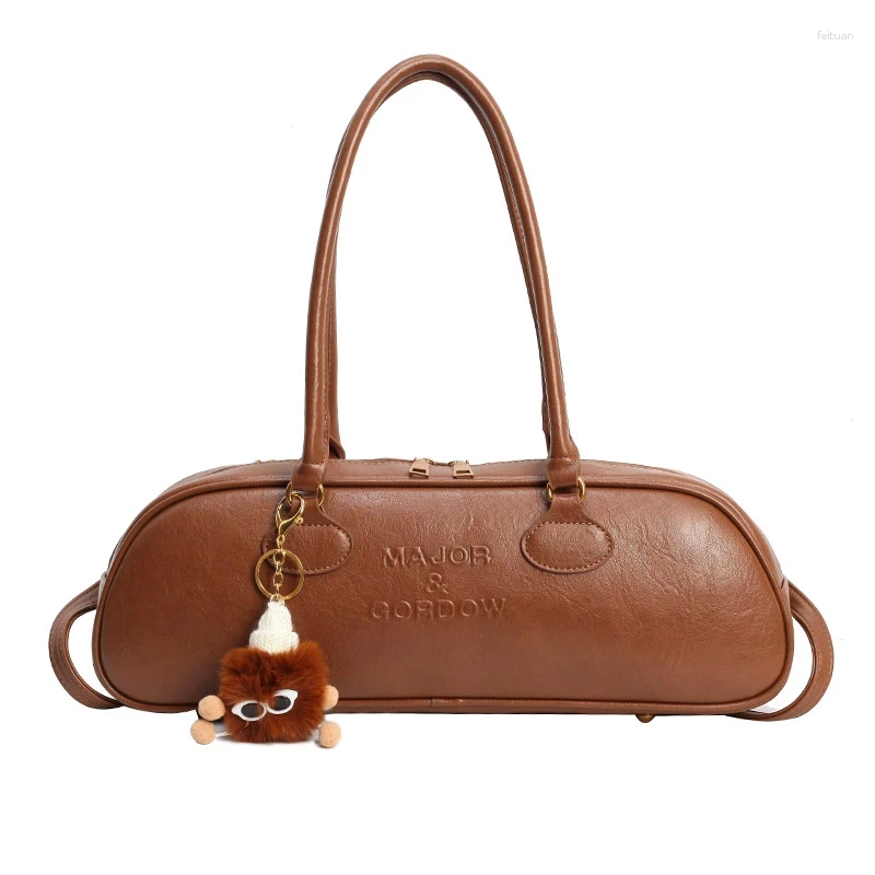 Shoulder Bags 2024 High Quality Solid Interior Zipper Pocket Soft Baguette Type For Women Large Capacity Women's Handbags