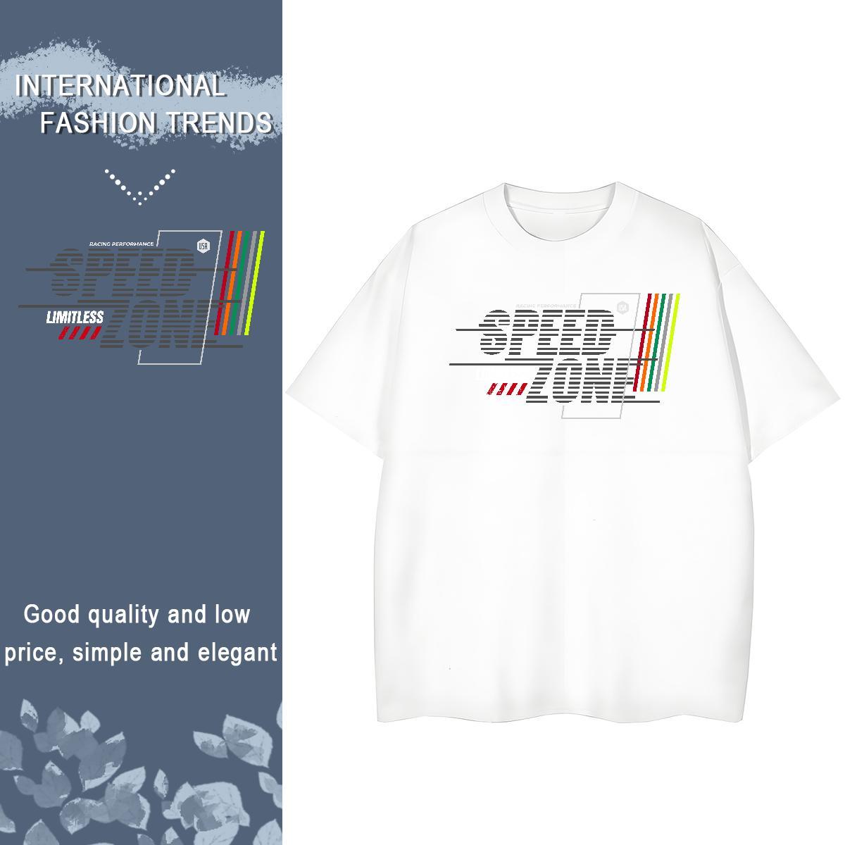 Nice Couples T Shirts 230g Cotton letter Summer Casual T-Shirts for Women Breathable Custom Printed Clothes