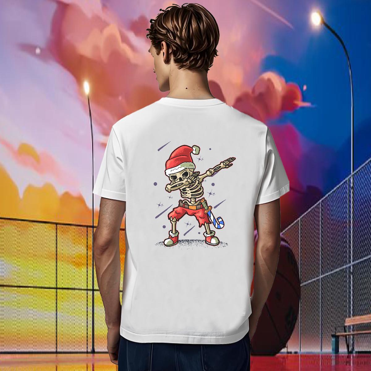 Brand Man T Shirts 230g 100% Cotton skull Street Wear Custom Printed Breathable Short Sleeve Couples T Shirts 2024 Summer Tees