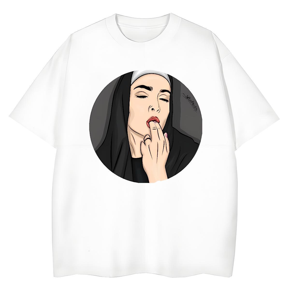 Designer Nice Lady T shirt 230g Cotton nun Sports Street Wear T Shirts Women Round Neck Short Sleeve Custom Printing Tops