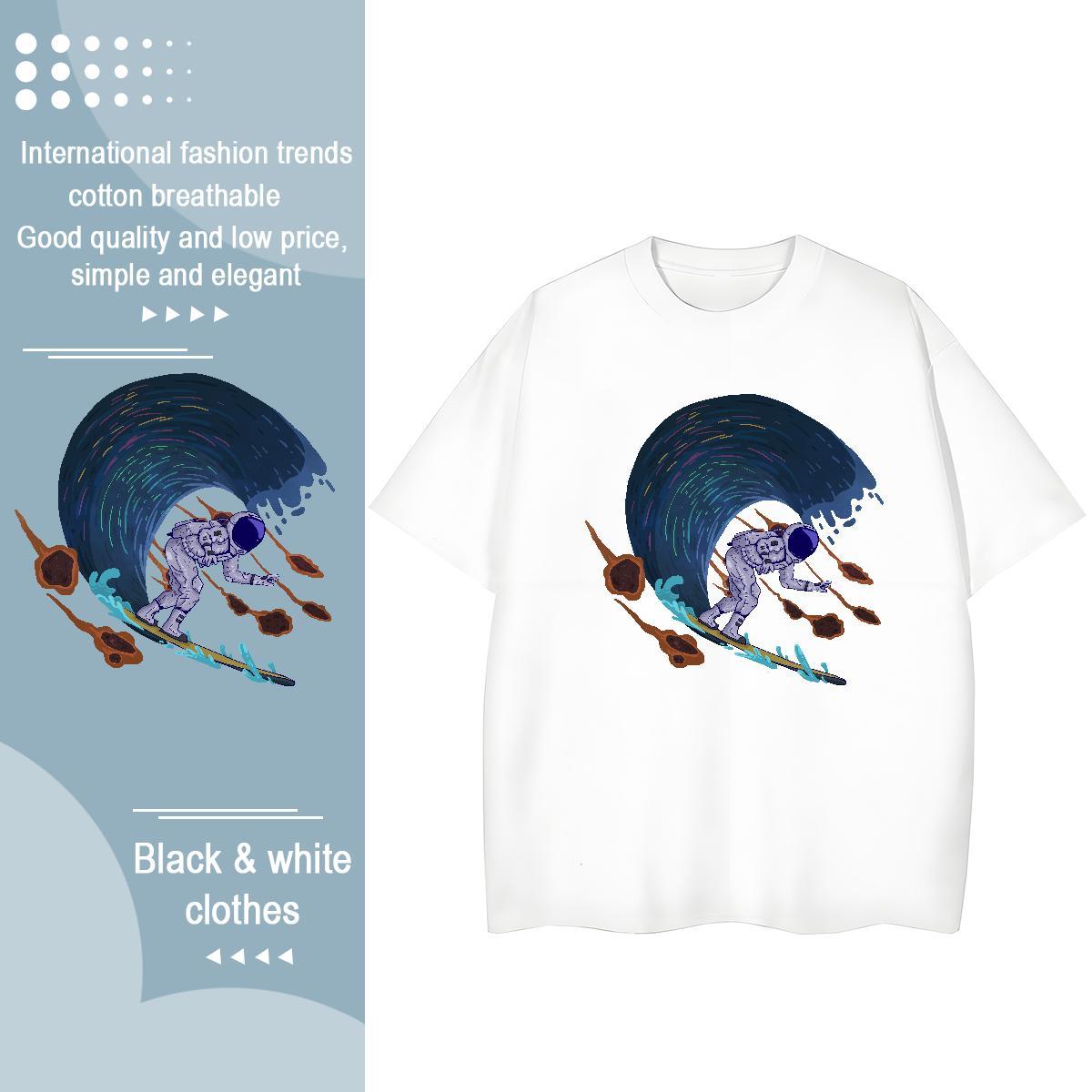 Popular Lady T shirt 100% Cotton 230g universe Sport T-Shirts Breathable Custom Printed Polos