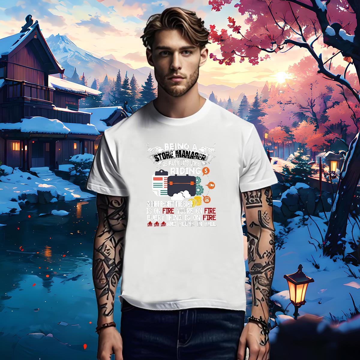 Loose Fit Man T Shirts 100% Cotton 230g letter Home Outdoor Graphic Breathable Men Clothes T-Shirt Classic Casual Tee Shirt