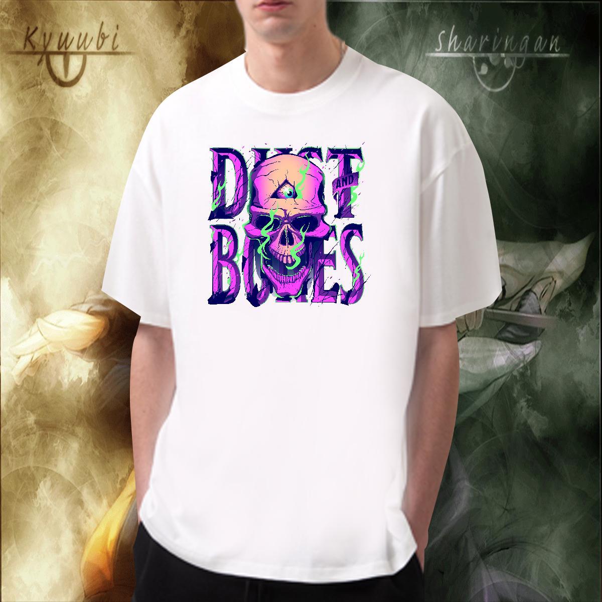 Brand Men T Shirts 100% Cotton 230g skull Home Outdoor DIY Printed Breathable Crew Neck Mens Tshirts 2024 DIY Tees