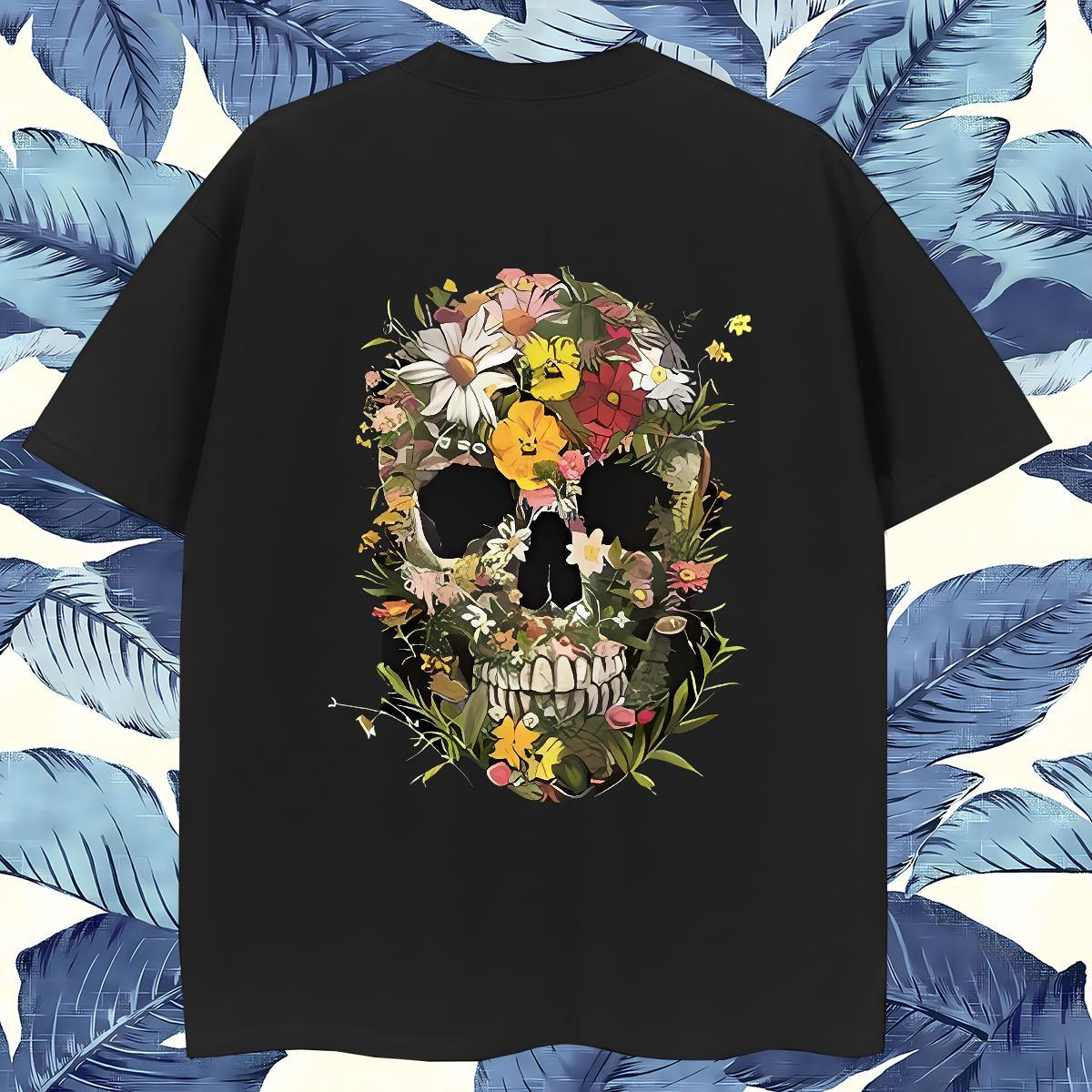 Cool T shirt 100% Cotton 230g halloween Summer Casual White Plus Size Round Neck Short Sleeve Tshirts Fashion Casual Tops Shirt