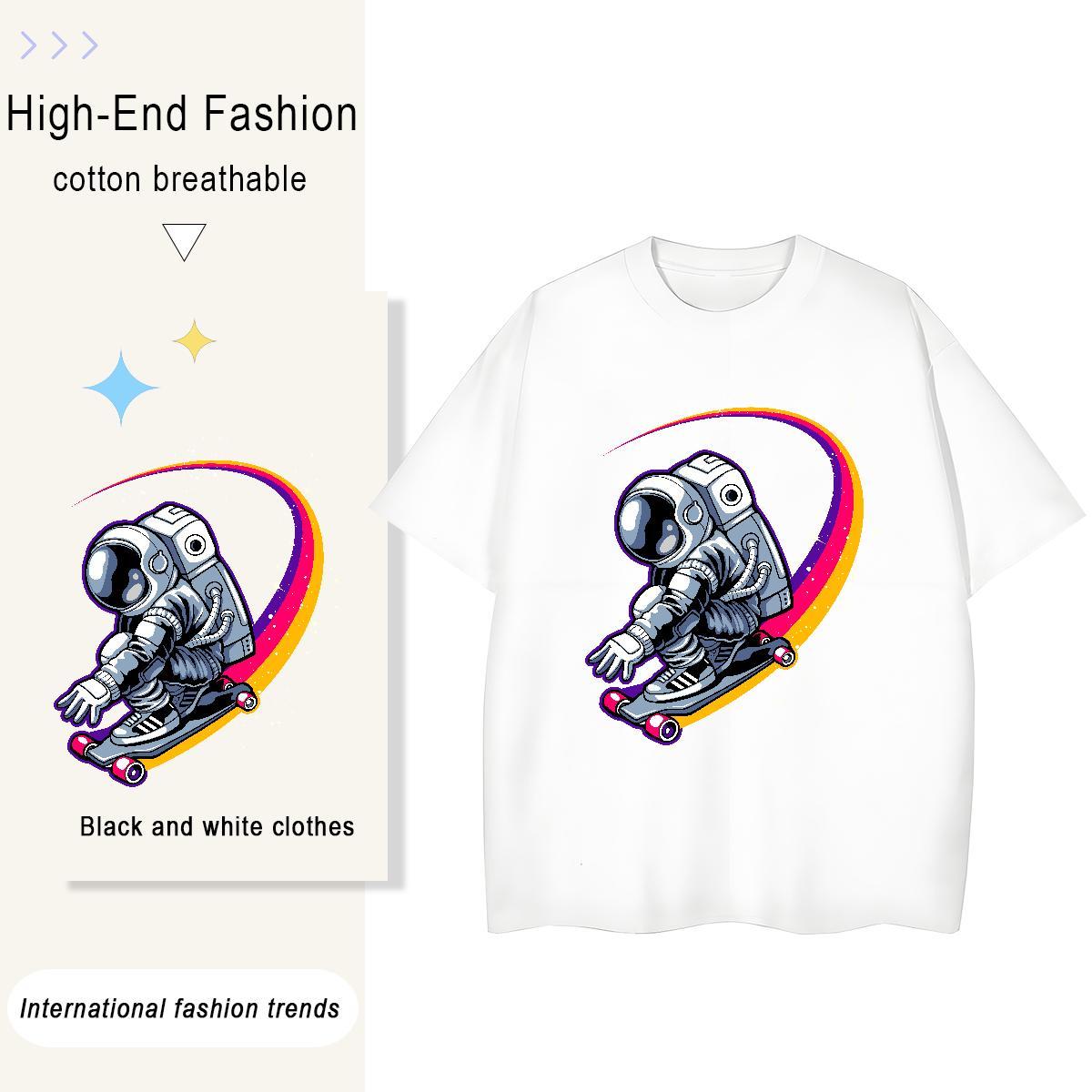 Nice Tshirt for Man Woman 230g Pure Cotton universe Sports Street Wear Woman T Shirts Round Neck Short Sleeve Customized Clothes