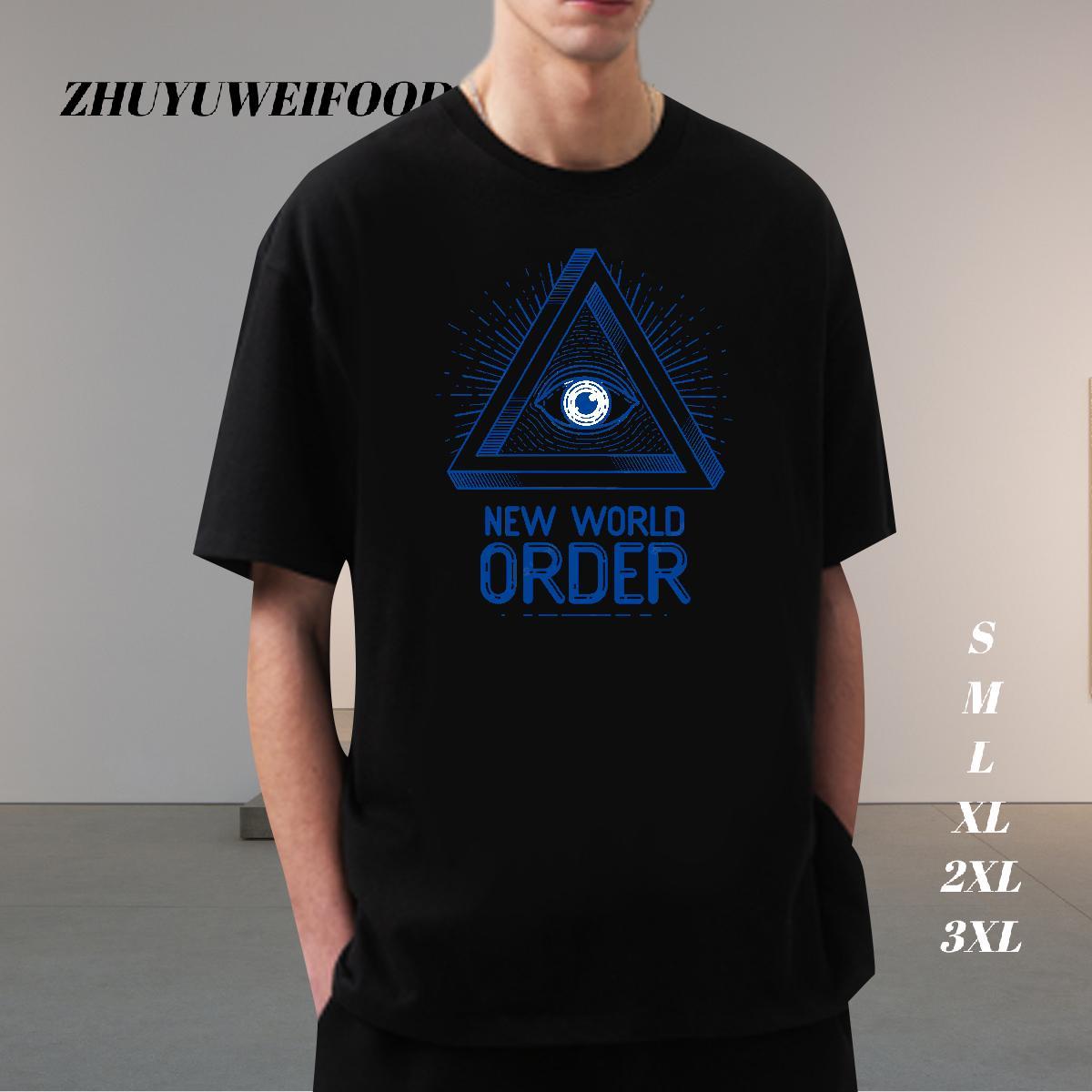 Loose Mens T Shirts 230g 100% Cotton eye of the devil Street Casual Custom Printed Breathable Short Sleeve Men Tshirts 2024 Tops