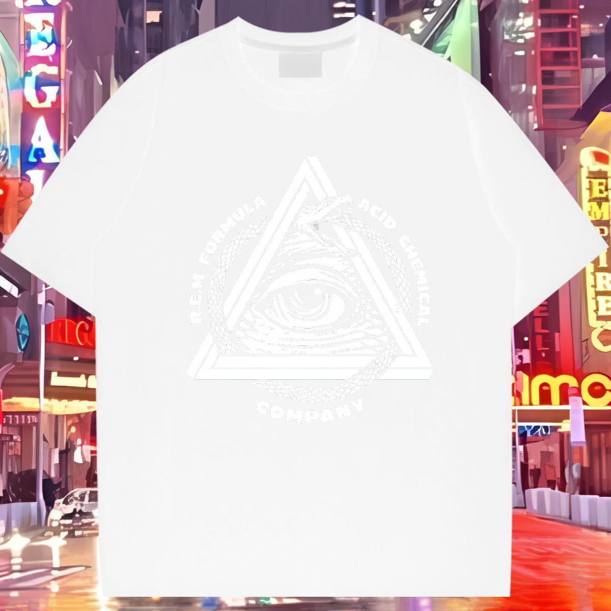 Free Shipping T-Shirts 230g 100% Cotton eye of the devil Sports Casual White Plus Size Round Neck Short Sleeve Men Tshirts Fashion Casual Clothes