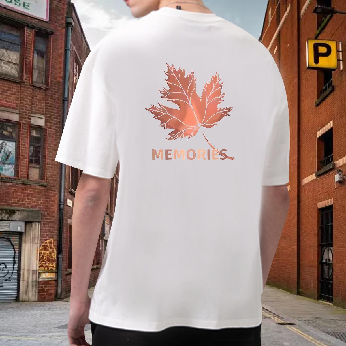 Cool Design T-Shirts for Men 100% Cotton 230g letter Outdoor DIY Printed Breathable Crew Neck Men Tshirts New Tops Tees