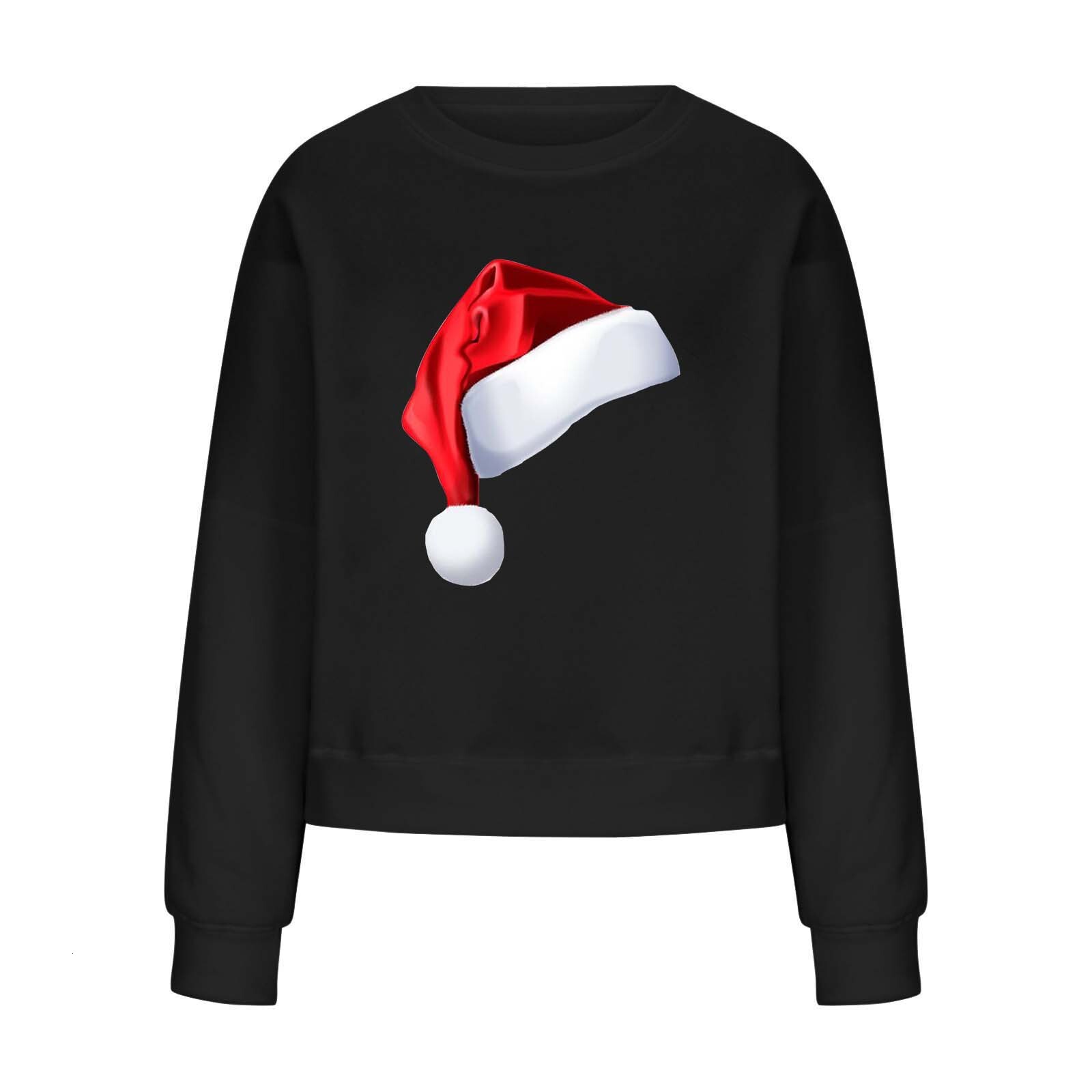 Christmas hat personalized print new plus size women's loose fit dongdumaoyi