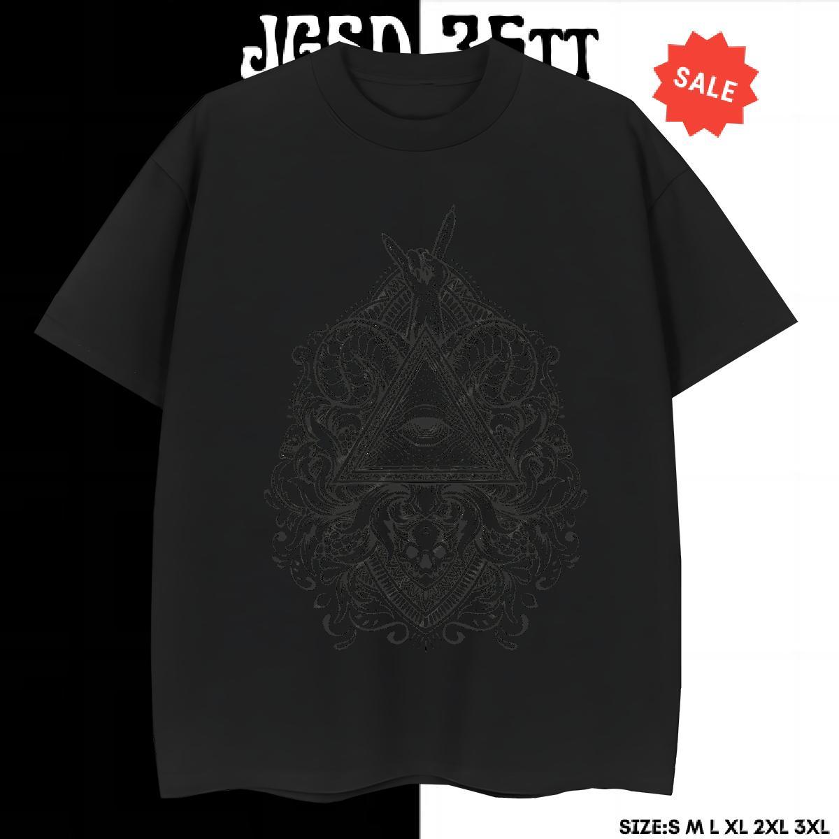 Cool T Shirts Men 230g 100% Cotton eye of the devil Hip Hop Street DIY Printed Breathable Short Sleeve Men Clothes T-Shirt 2024 Designer Tees