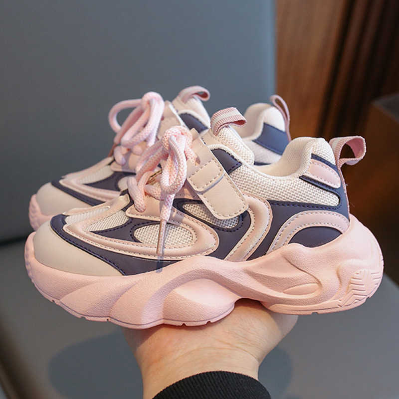 Athletic Outdoor 3-12-year-old girls double mesh breathable sports soft soled childrens running casual student dad shoes trendy C260130