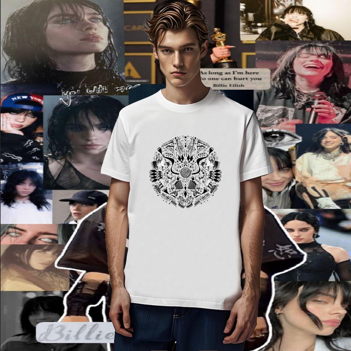 Brand Man T Shirts 230g 100% Cotton eye of the devil Street Casual Custom Print Oversized Crew Neck Tshirts Classic Casual Tops