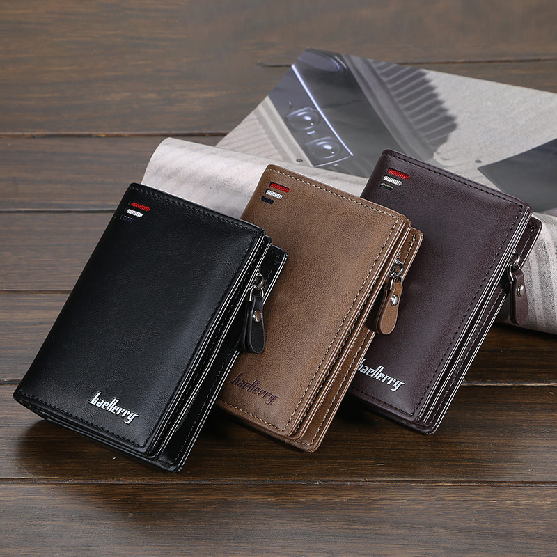 2024 Free Shipping Bags New Mens Wallet Zipper Short Wallet With Multiple Card Slots Fashionable Vertical Mini Coin Purse