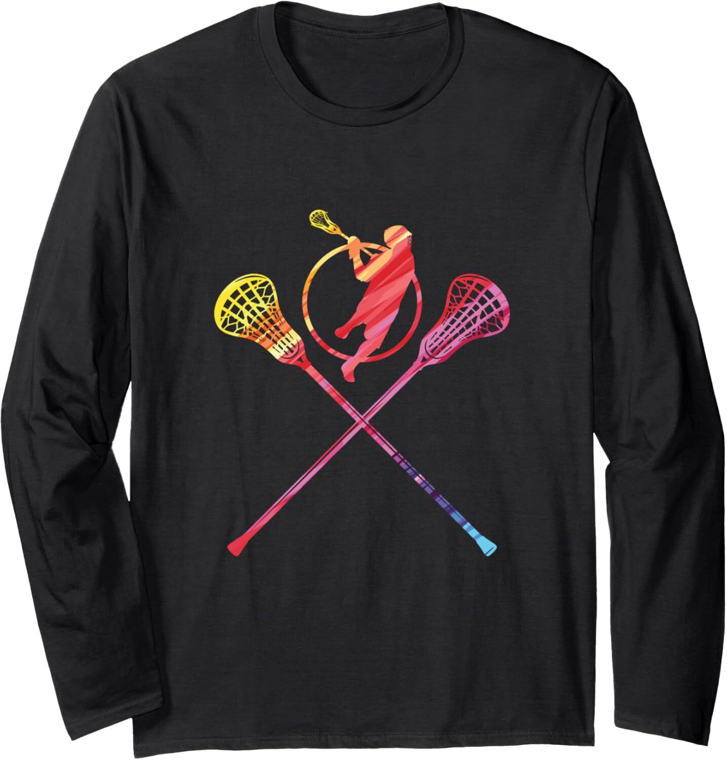 Long Sleeve Shirts for Men sweatshirt Colorful Lacrosse Fan Gift Lacrosse Player Gift Sport Game Long Sleeve Tee Streetwear Casual tops clothes