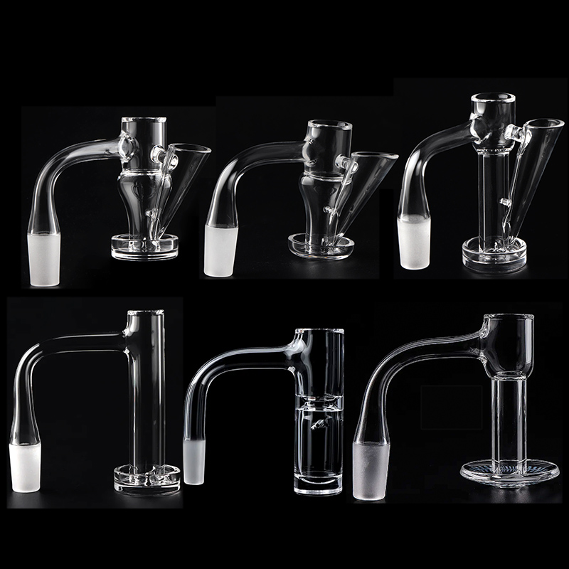 6 Style Full Weld Beveled Edge Terp Slurpers Smoking Quartz Banger 10mm 14mm Seamless Bangers Nails For Glass Bongs Dab Rigs